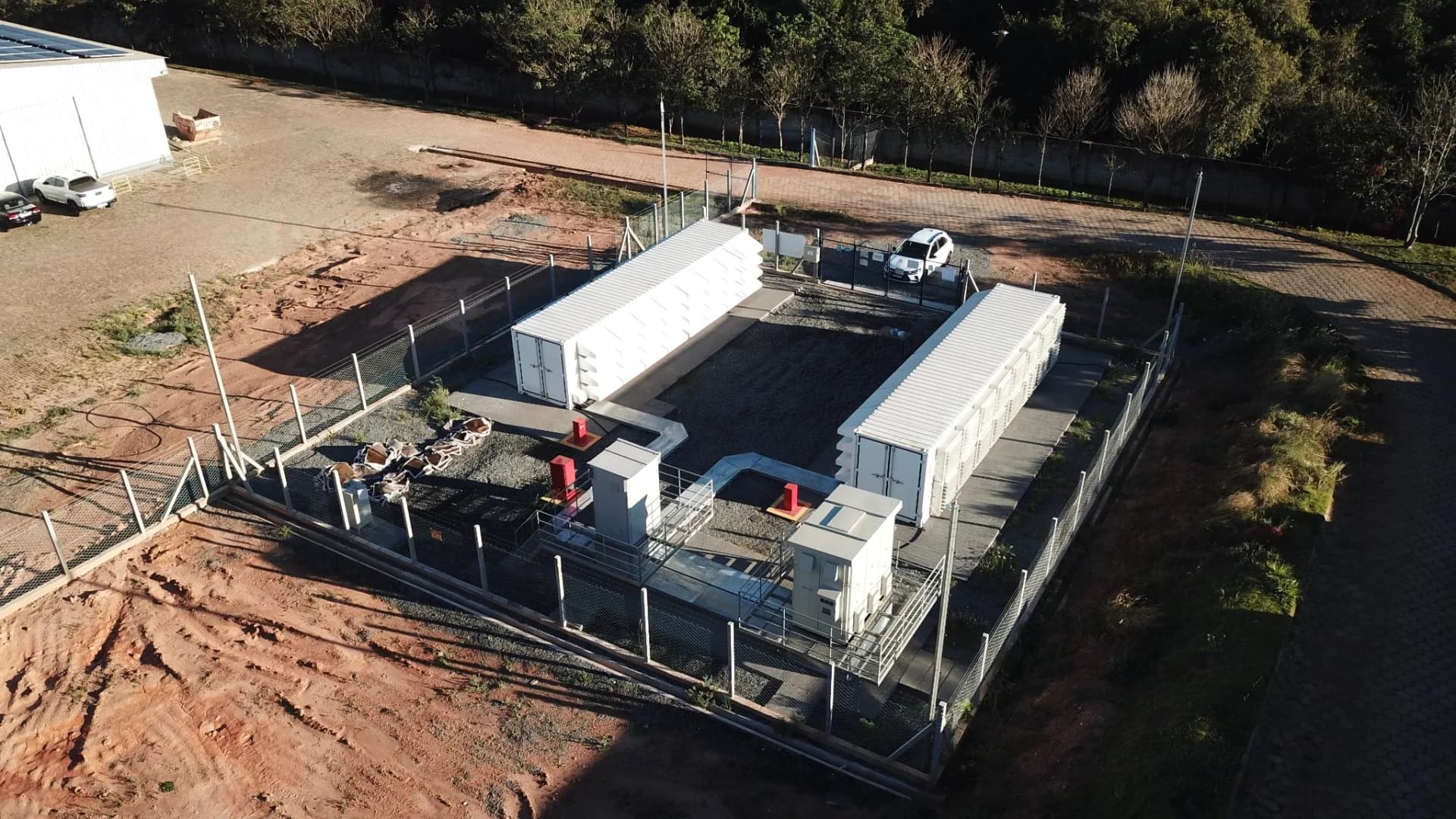 Vista aérea alternativa da infraestrutura crítica
